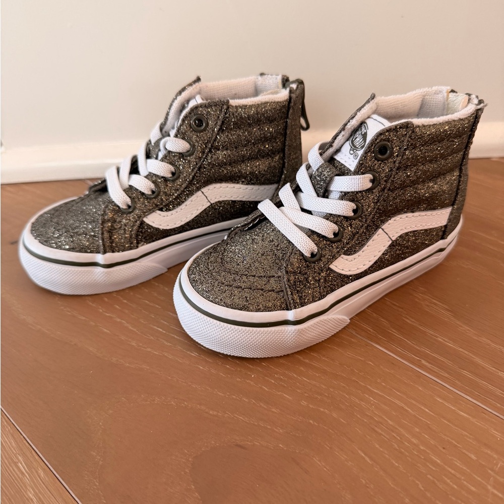 Toddler Glitter Vans Sk8-Hi, Size 6